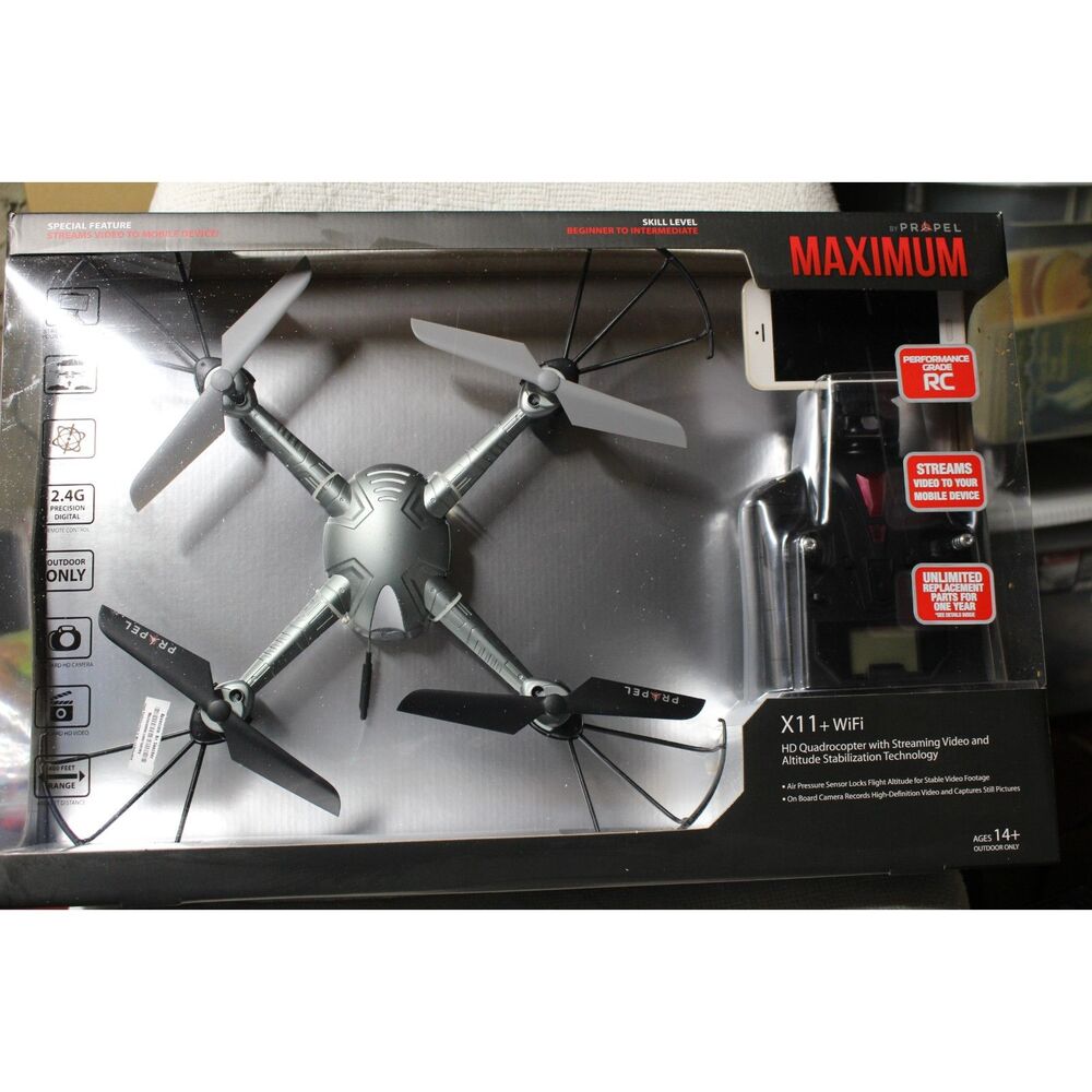 Propel Maximum Xll + WIFI HD Quadrocopter Drone With Streaming Video(NWOT)